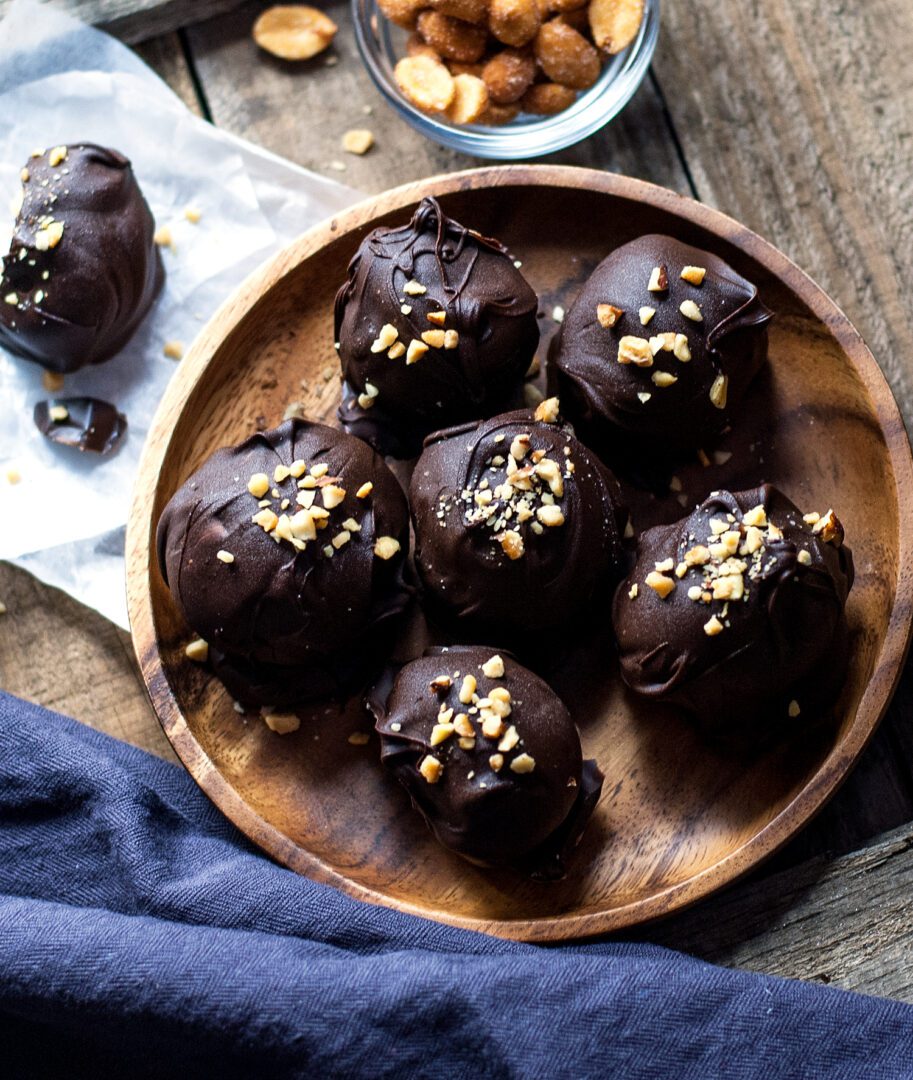 Dark Chocolate Peanut Butter Truffles Cookies for England