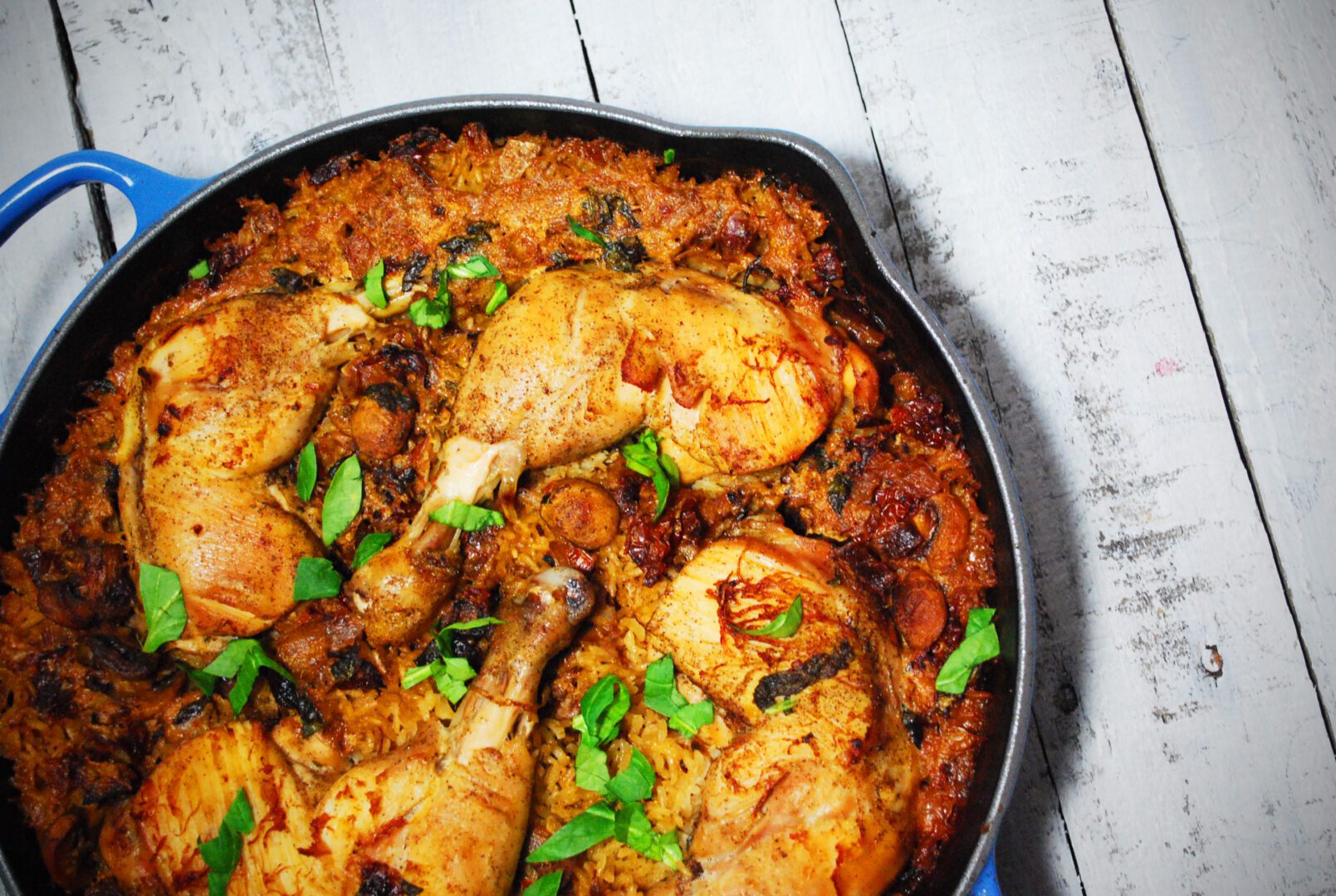 Chicken Thighs with Sundried Tomatoes and Basil 