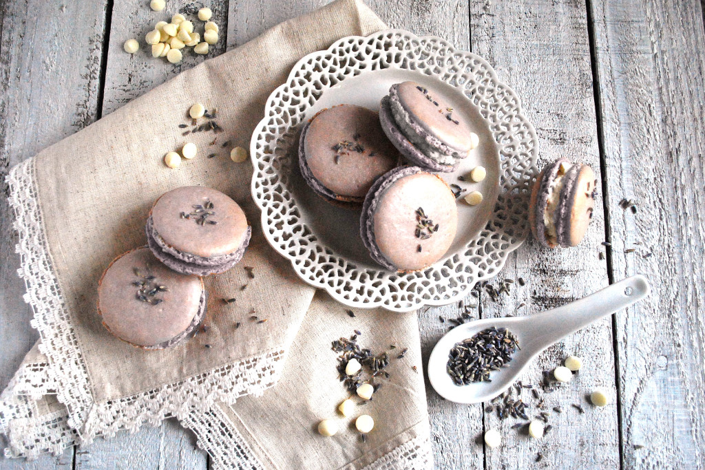 Lavender and White Chocolate Macarons