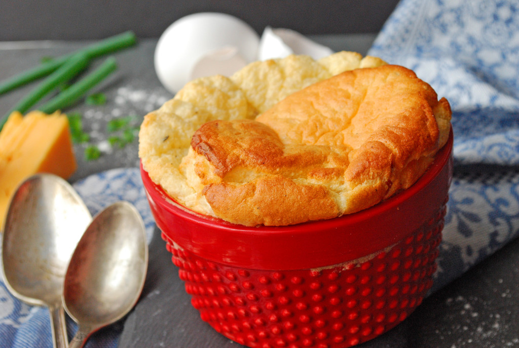 Cheese Soufflé with Garlic and Thyme