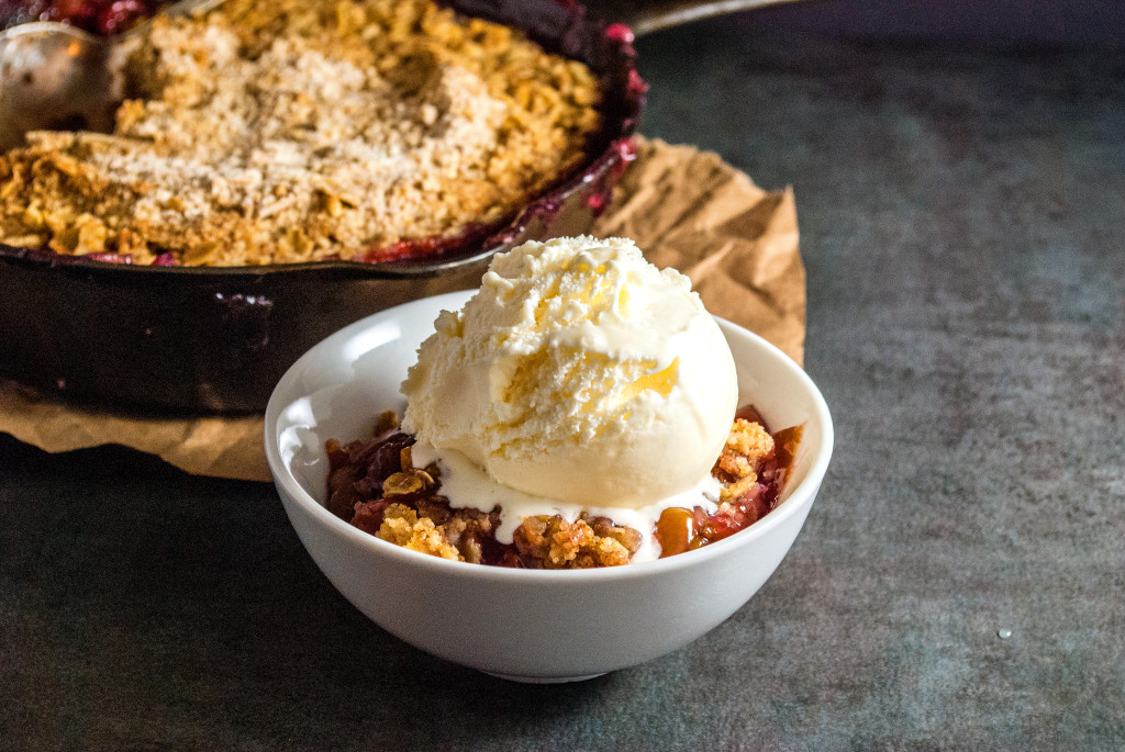 Pretty Peach and Cherry Crisp