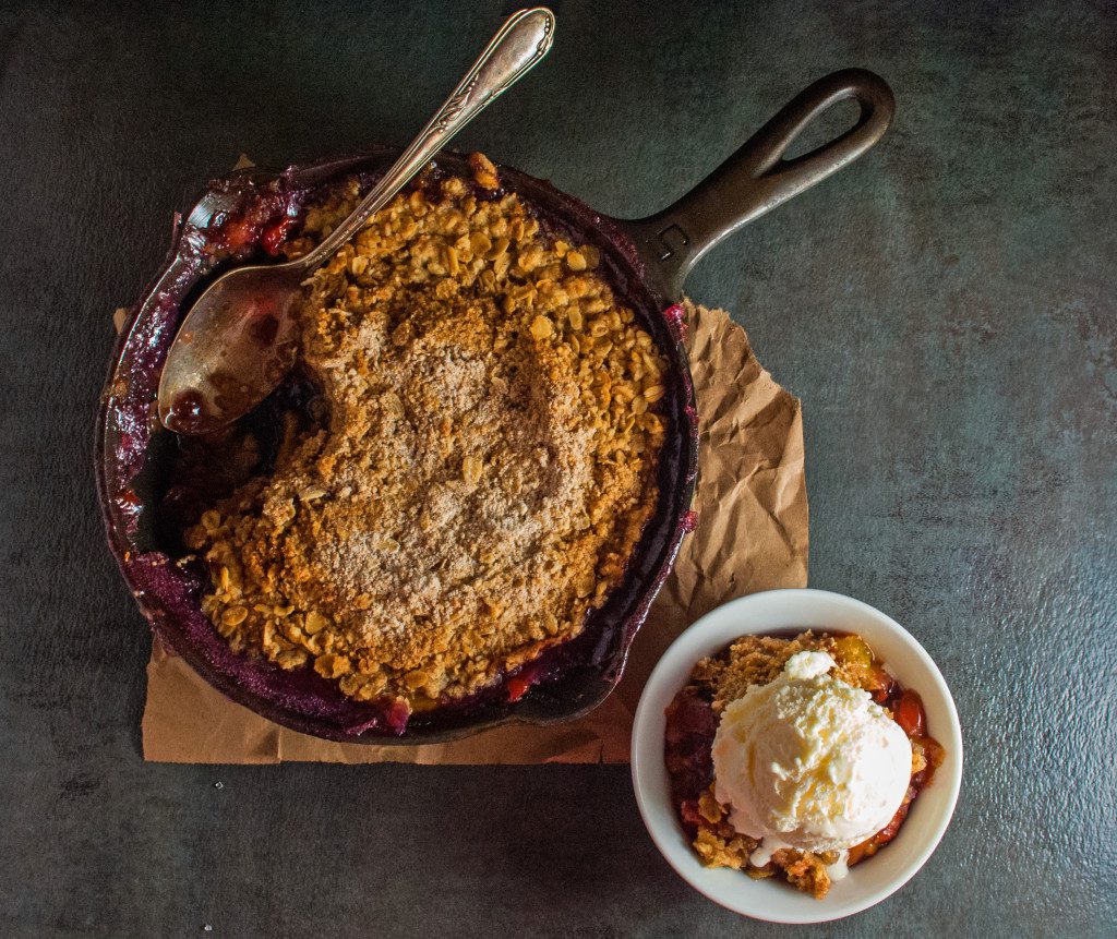 Pretty Peach and Cherry Crisp