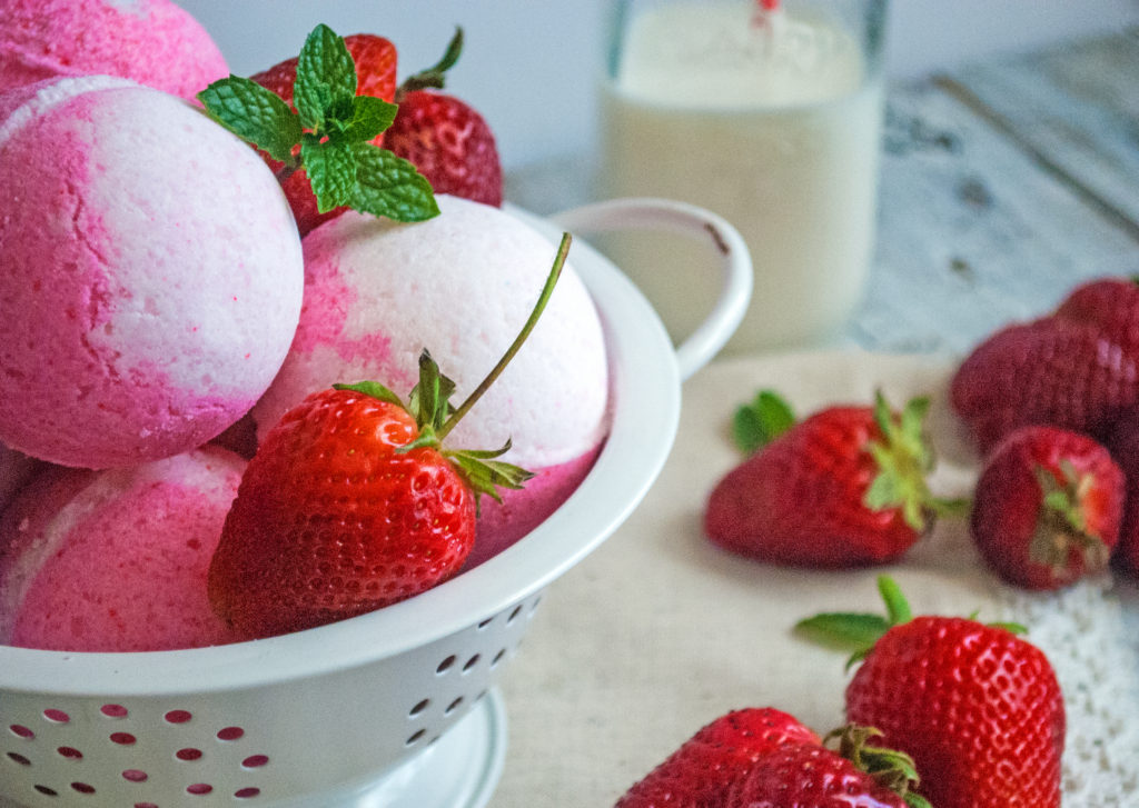 Strawberries and Cream Bath Bombs