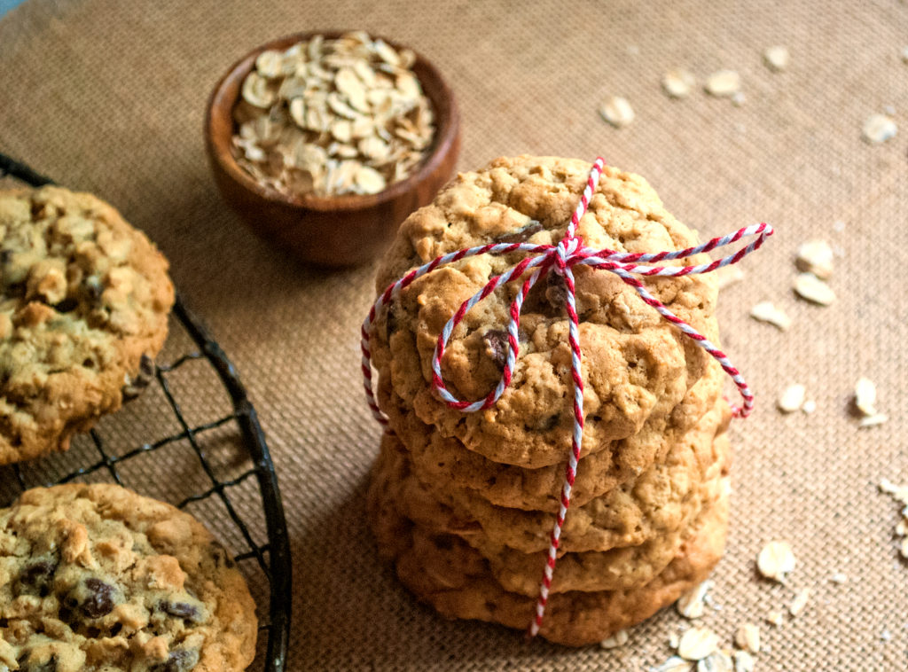 Soft Chocolate Chip Oatmeal Cookies