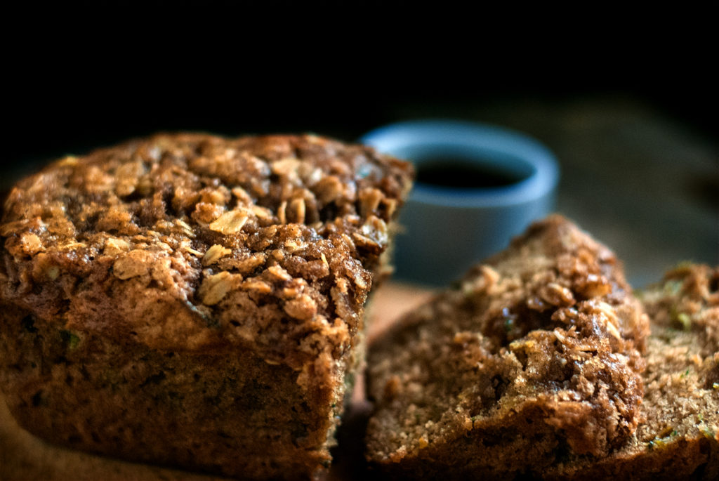 Zucchini Bread with Cinnamon Streusel Topping