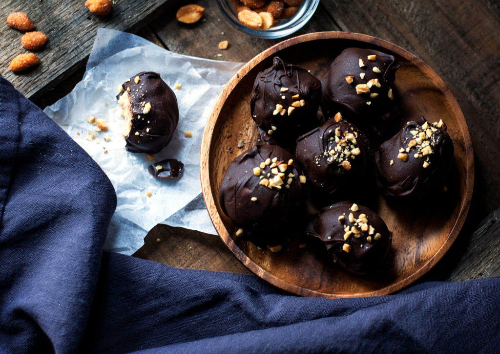 Dark Chocolate Peanut Butter Truffles