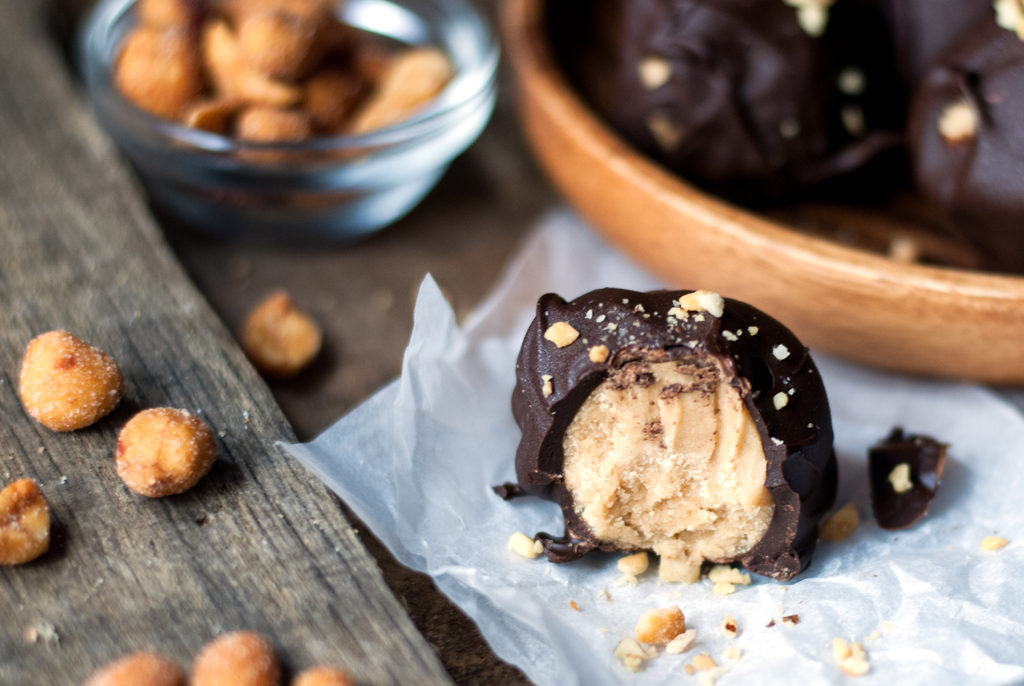 Dark Chocolate Peanut Butter Truffles