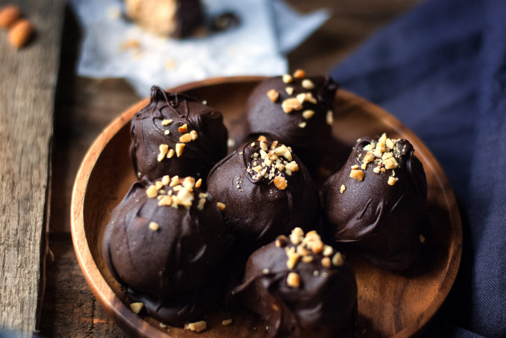 Dark Chocolate Peanut Butter Truffles