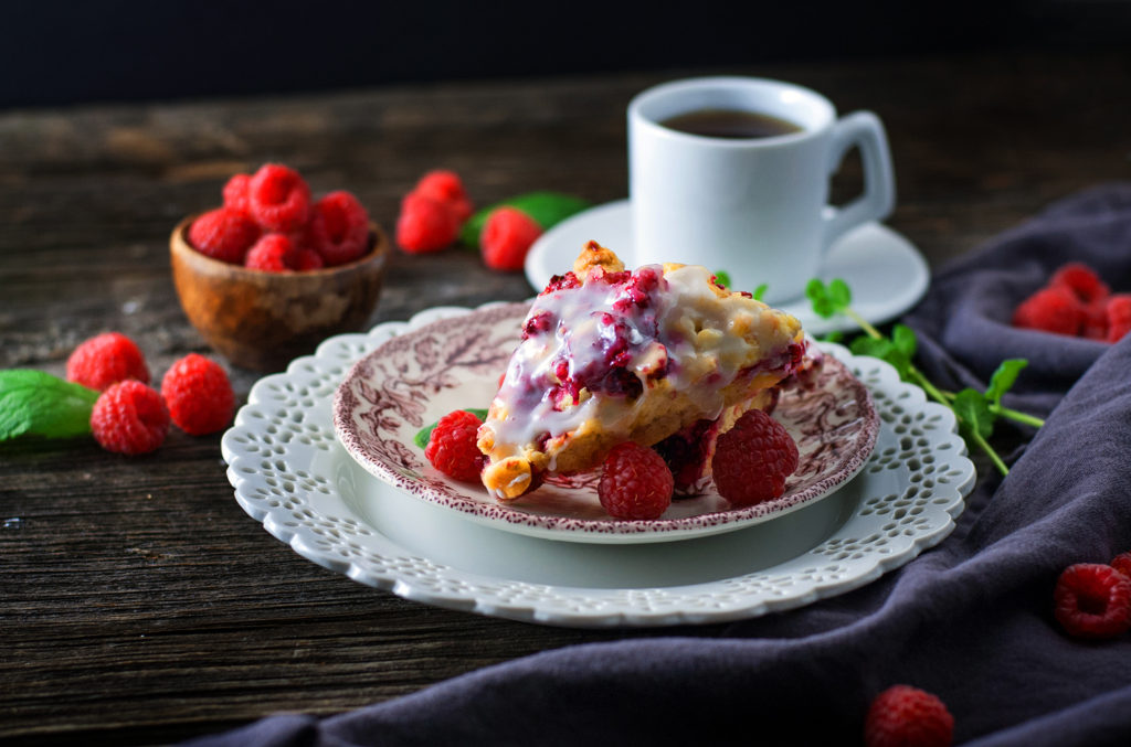 Raspberry White Chocolate Scones