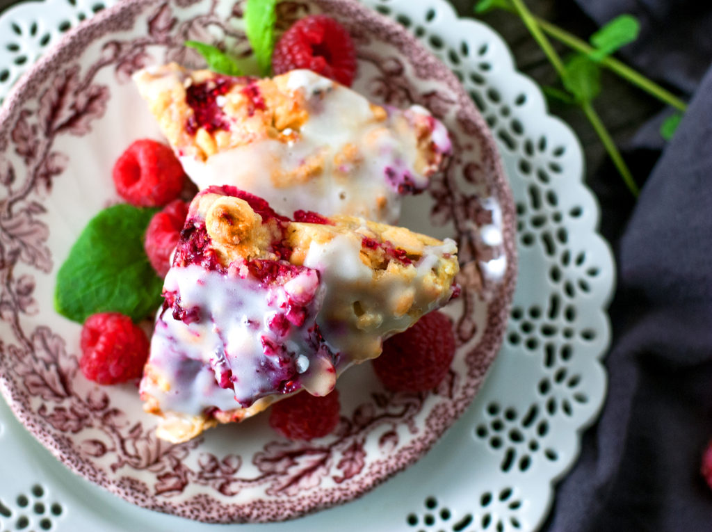 Raspberry White Chocolate Scones