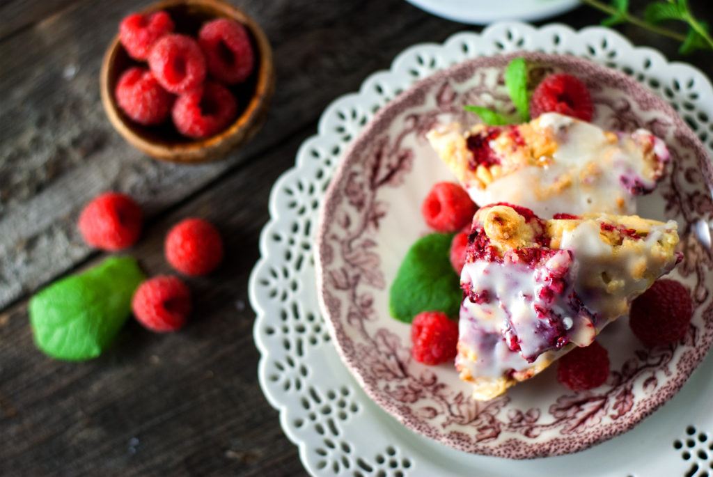 Raspberry White Chocolate Scones