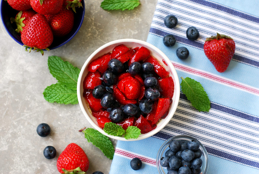 Red White and Blue Fruit Tart