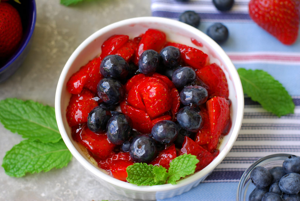 Red White and Blue Fruit Tart