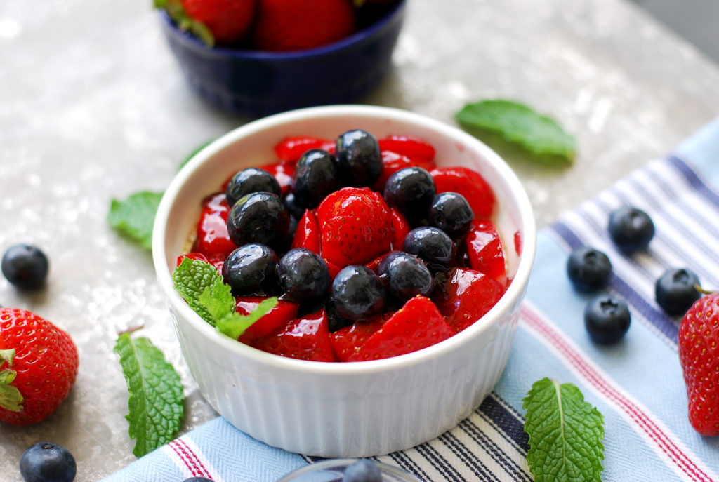 Red White and Blue Fruit Tart