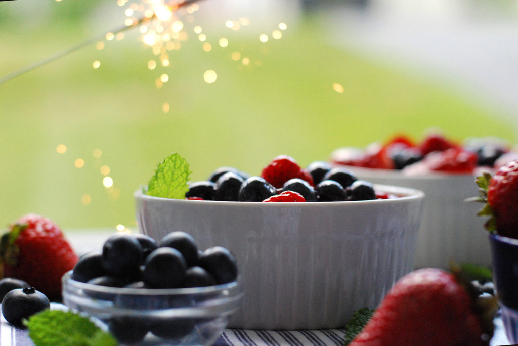 Red White and Blue Fruit Tart