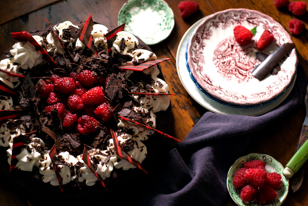 Dark Chocolate Raspberry Cheesecake