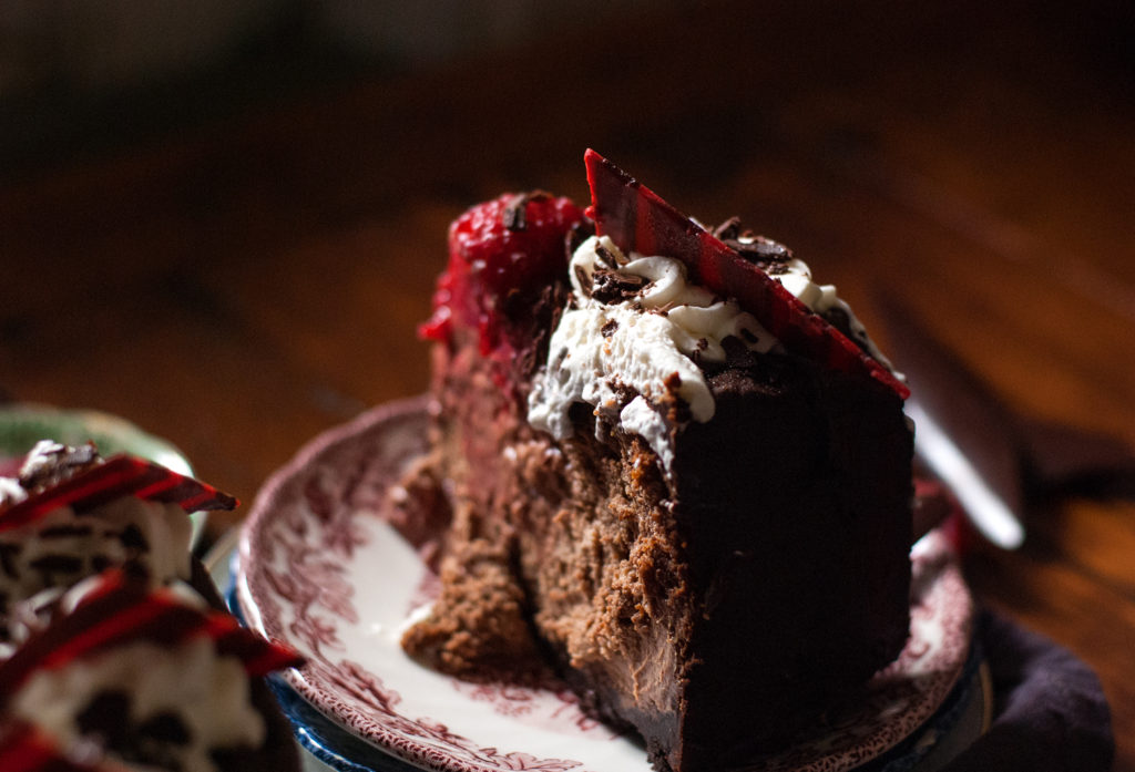 Dark Chocolate Raspberry Cheesecake