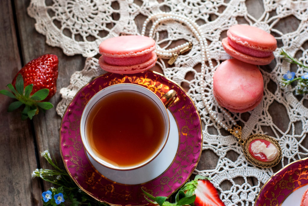 Strawberries and Cream French Macarons