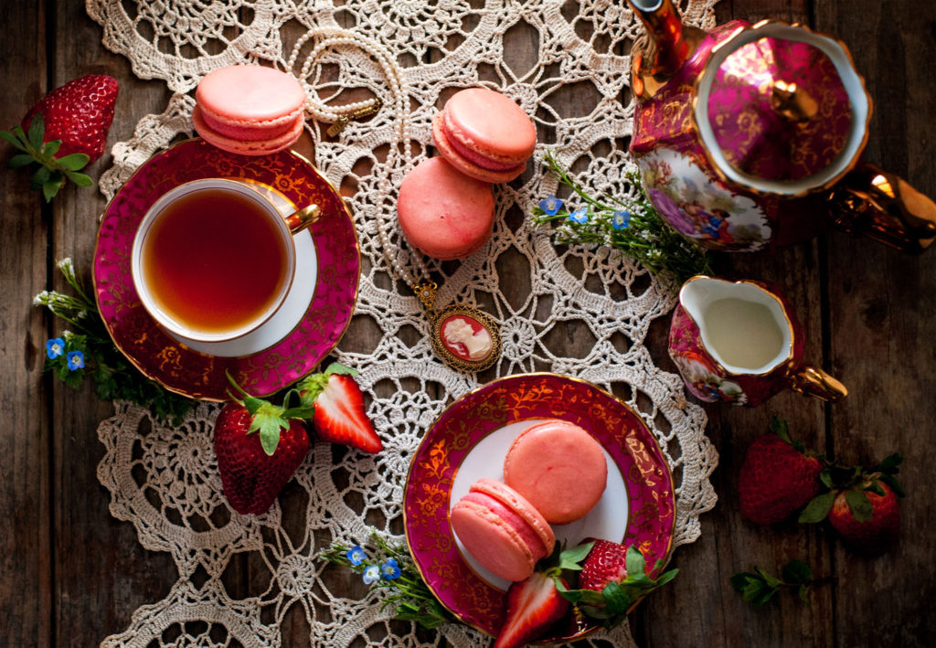 Strawberries and Cream French Macarons