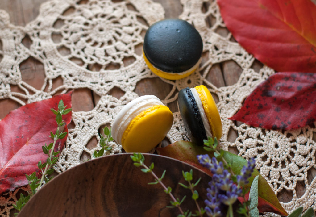 Chocolate Pumpkin French Macarons