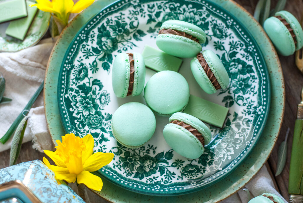 Andes Mint French Macarons