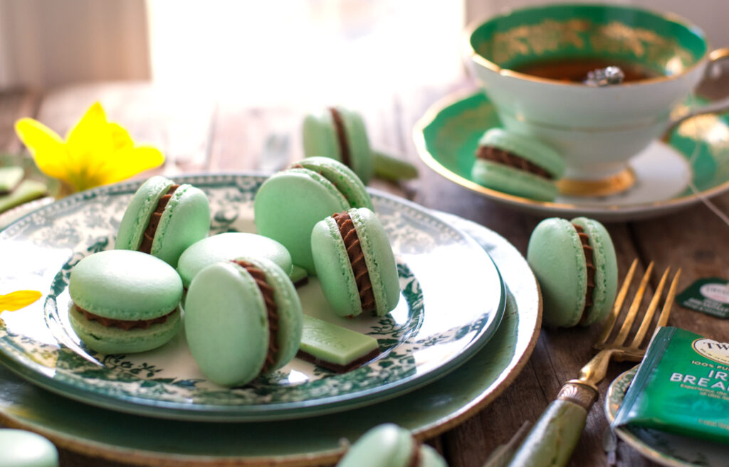 Andes Mint French Macarons