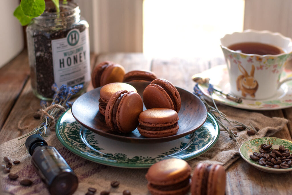 Coffee Rum French Macarons