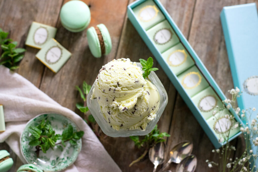 Fresh Mint Chocolate Chip Ice Cream