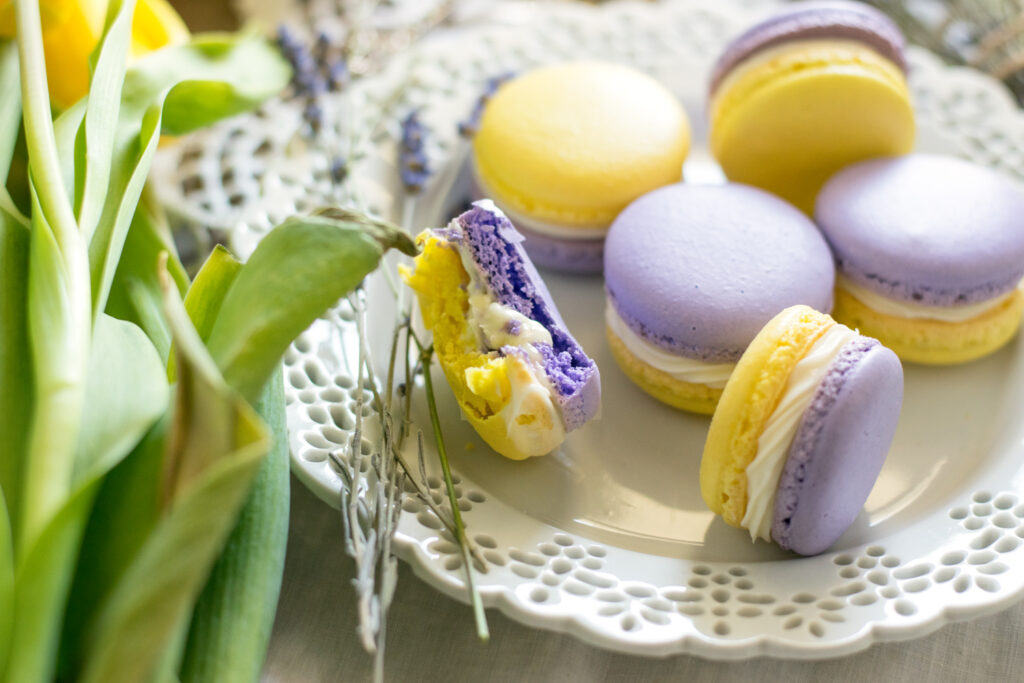 Lemon Lavender French Macarons