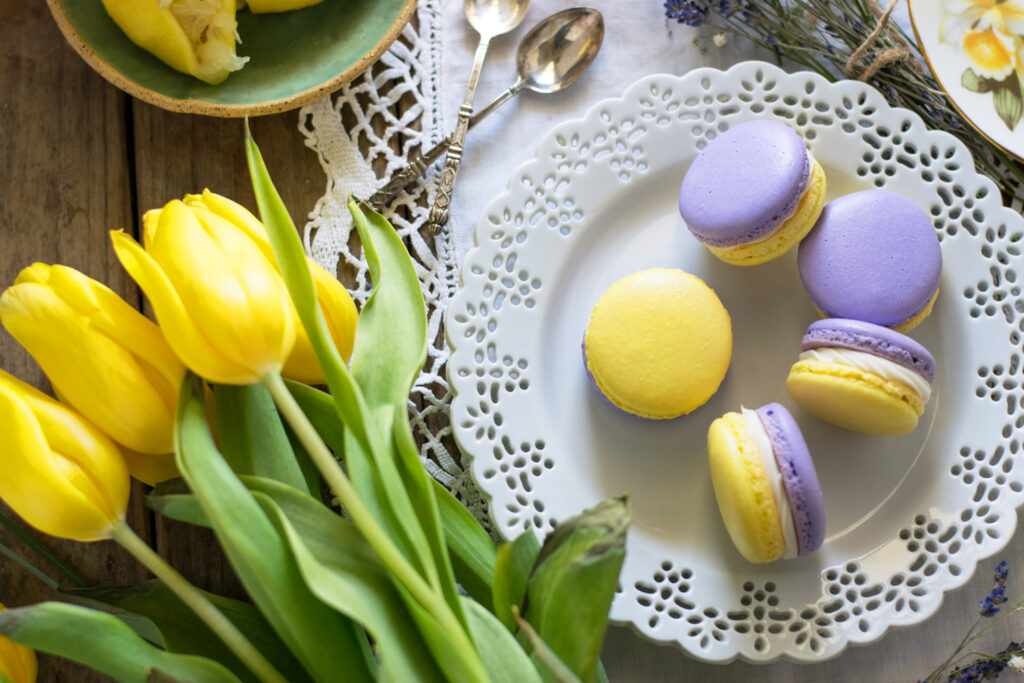 Lemon Lavender French Macarons