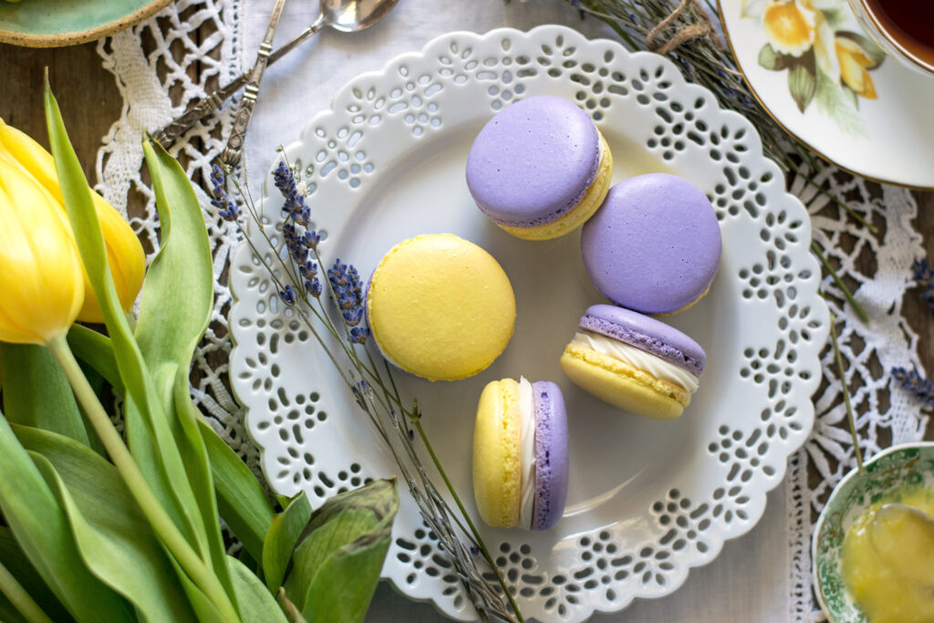 Lemon Lavender French Macarons