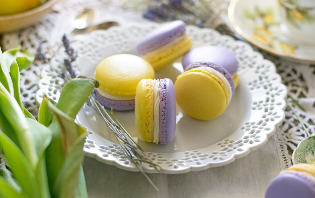 Lemon Lavender French Macarons