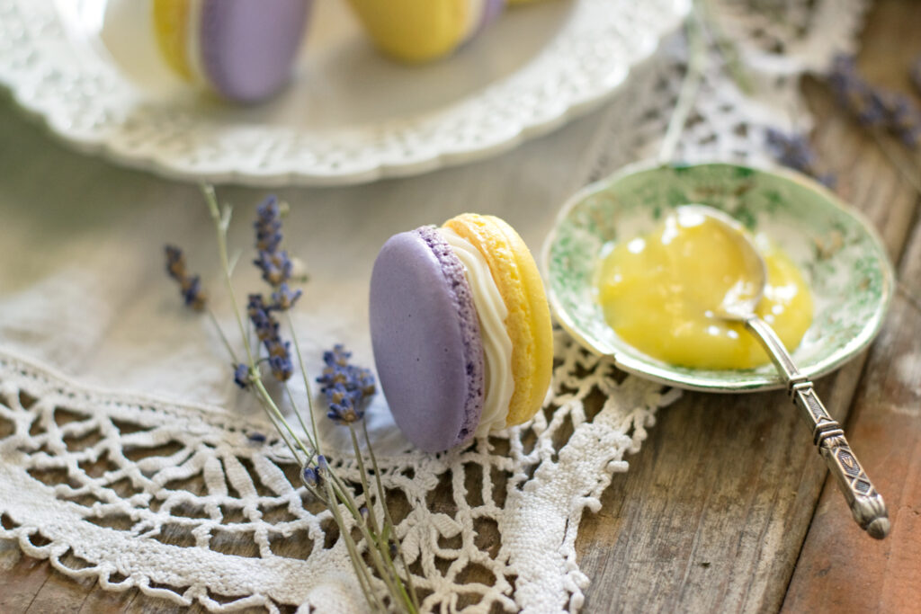 Lemon Lavender French Macarons