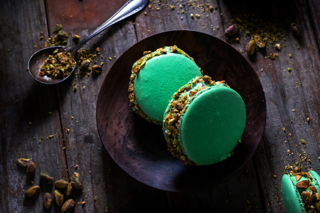 Pistachio Ice Cream Macarons