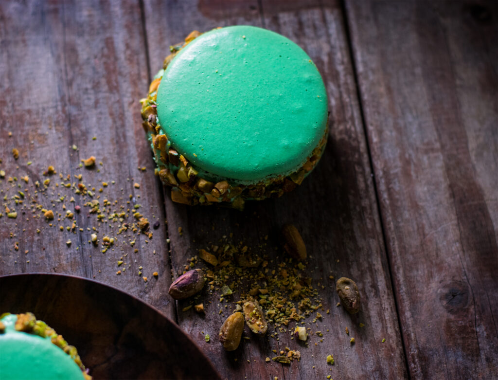 Pistachio Ice Cream Macarons