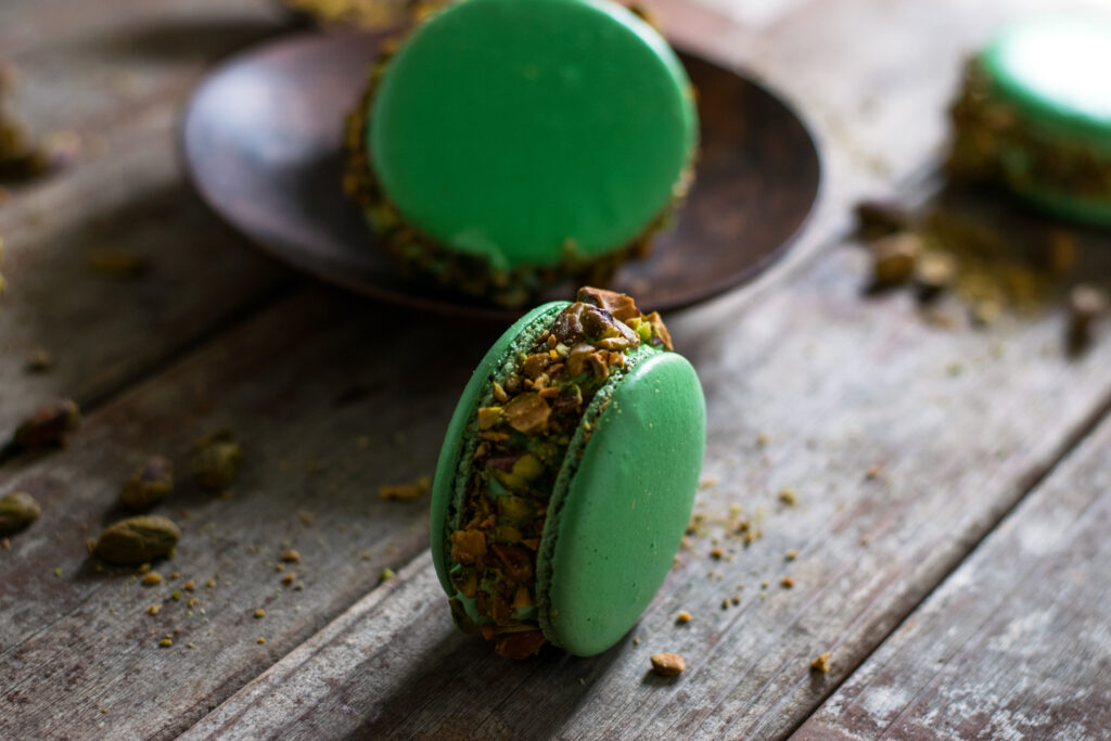 Pistachio Ice Cream Macarons