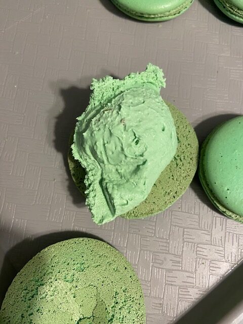 Pistachio Ice Cream Macarons