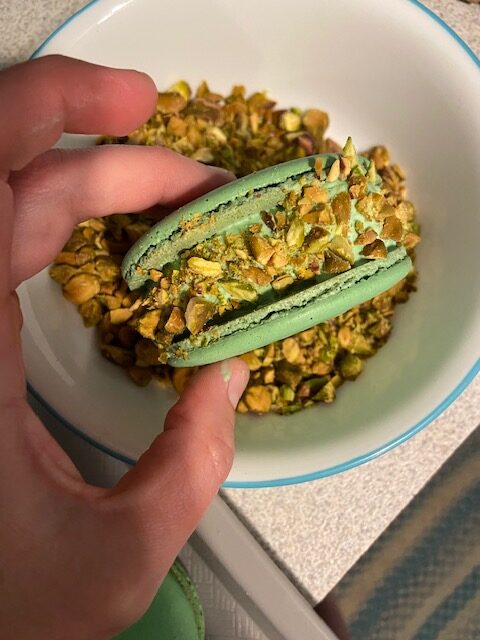 Pistachio Ice Cream Macarons