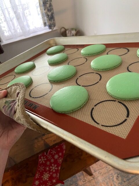 Pistachio Ice Cream Macarons