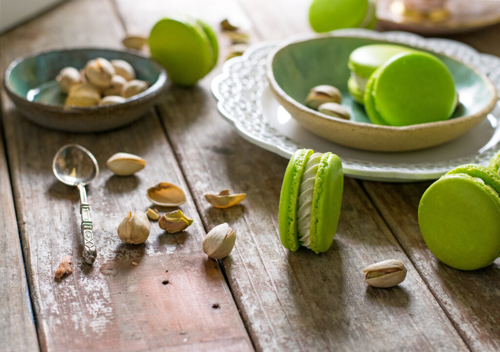 Pistachio French Macarons