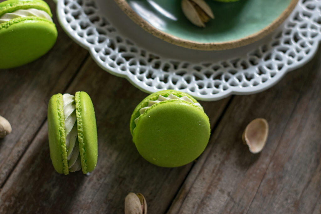 Pistachio French Macarons