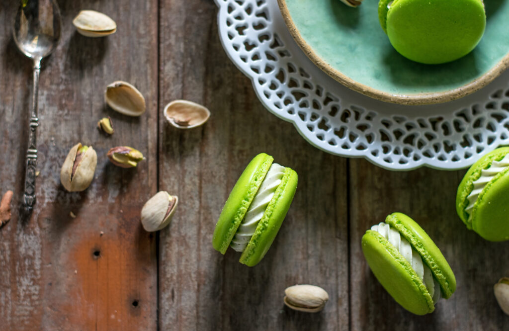 Pistachio French Macarons