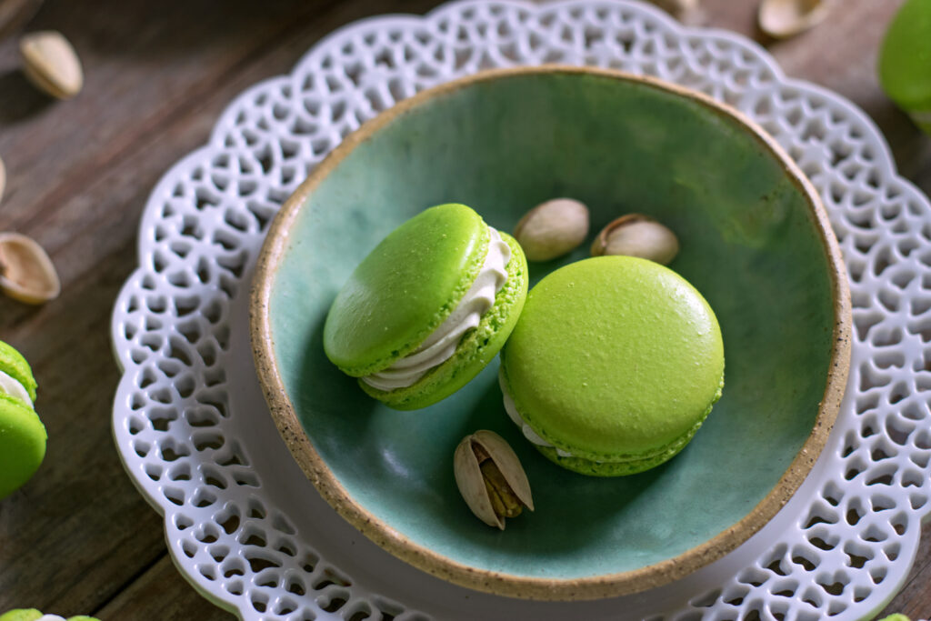 Pistachio French Macarons