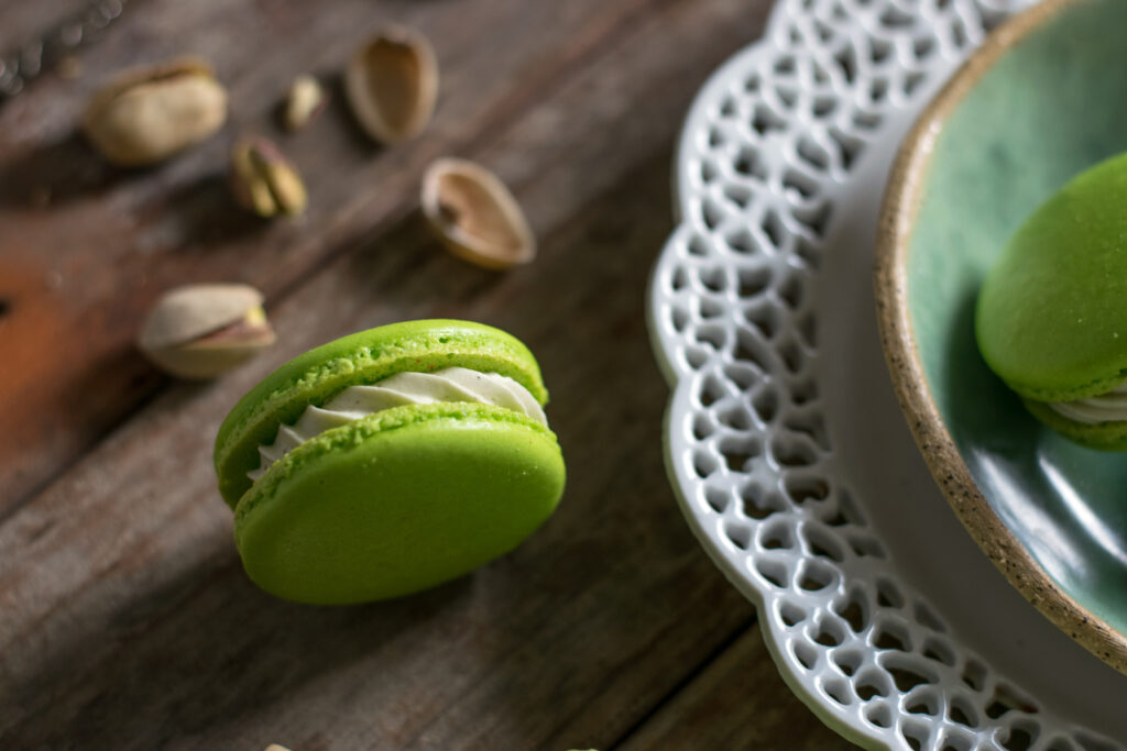 Pistachio French Macarons