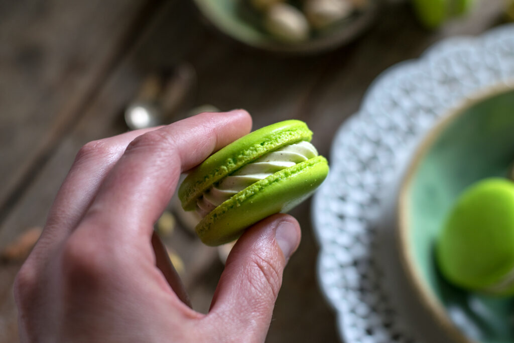 Pistachio French Macarons