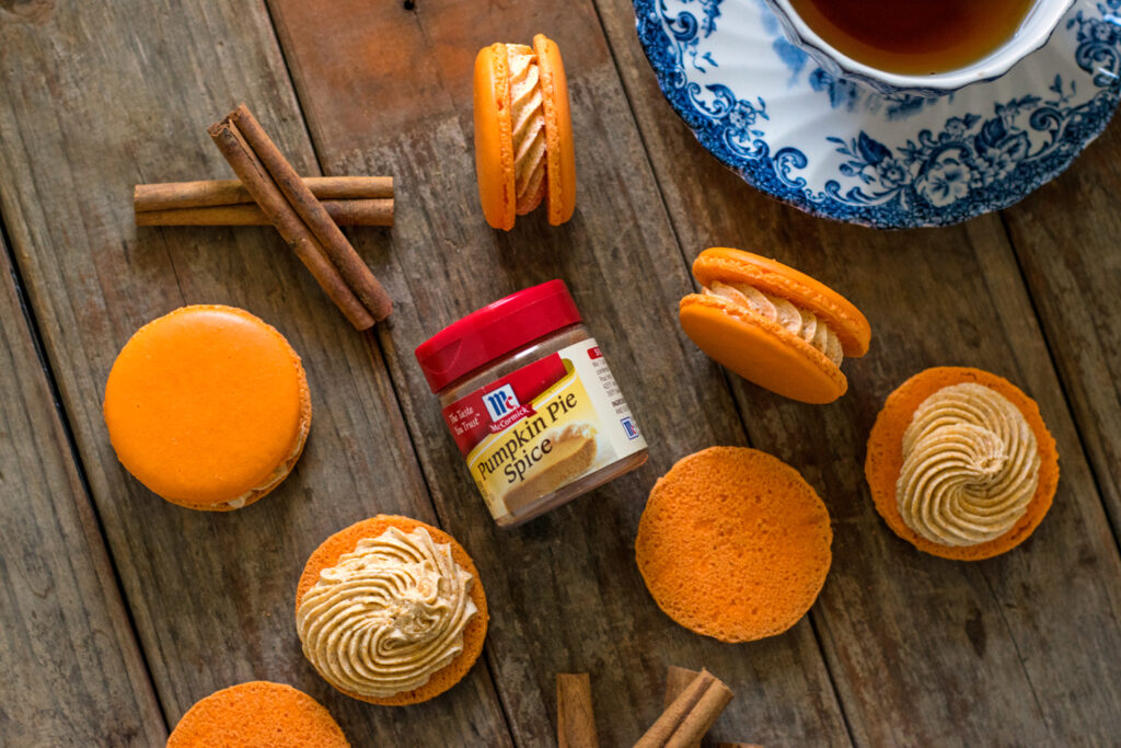 Pumpkin Spice French Macarons