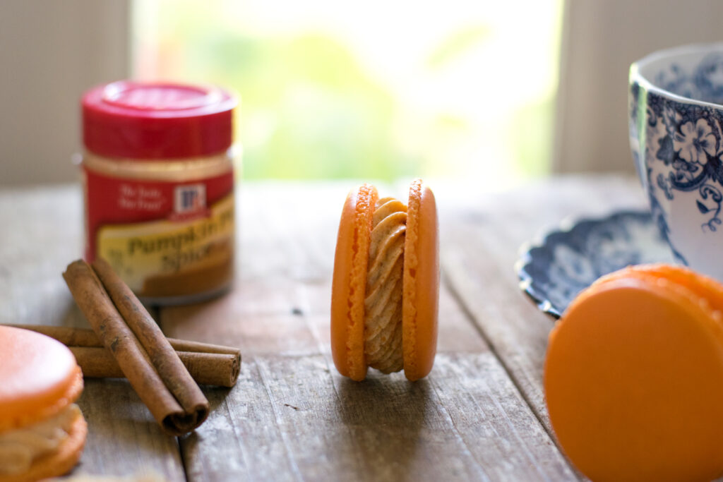 Pumpkin Spice French Macarons