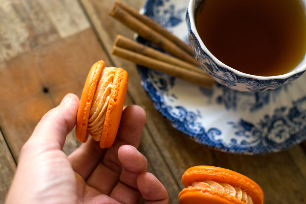 Pumpkin Spice French Macarons