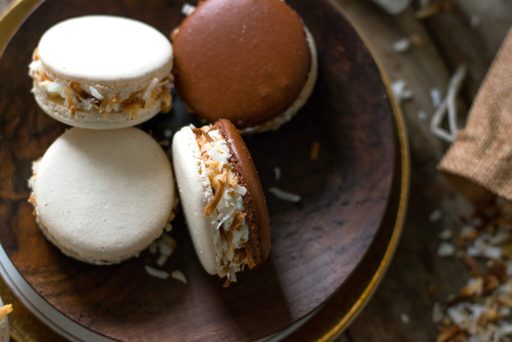 Coconut Rum French Macarons