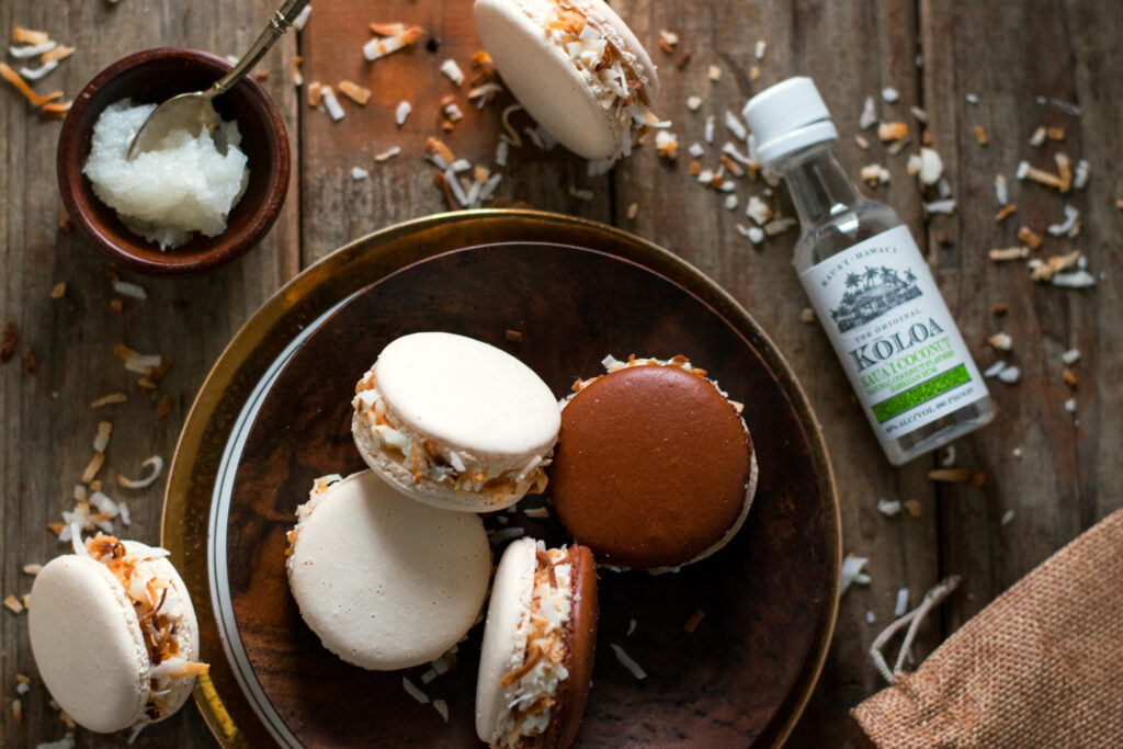 Coconut Rum French Macarons